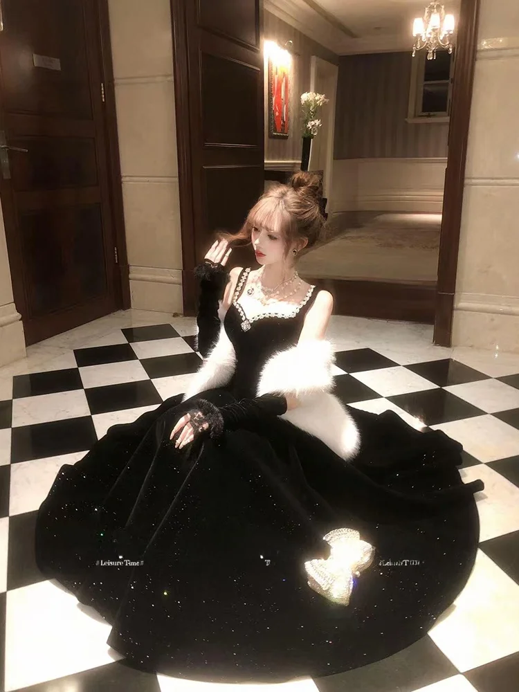 

Вечернее платье Ele Princ с открытыми плечами для женщин, расшитое стразами, фасон А-силуэт, для дня рождения, юбилея, торжественных мероприятий