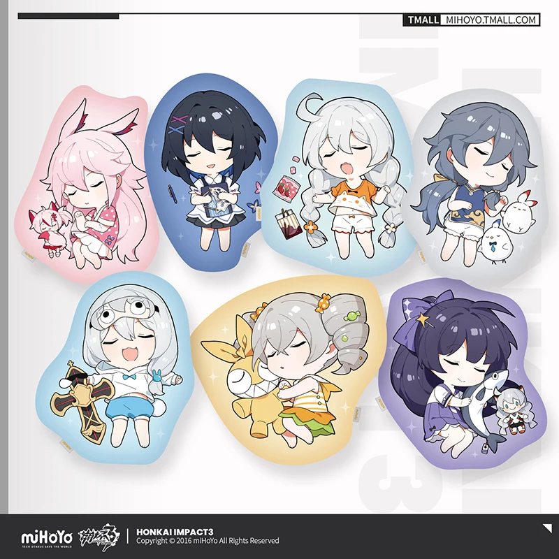 Honkai Impact 3rd Official Merch miHoYo Original Authentic Good night SFLY series Irregular shaped plush pillow