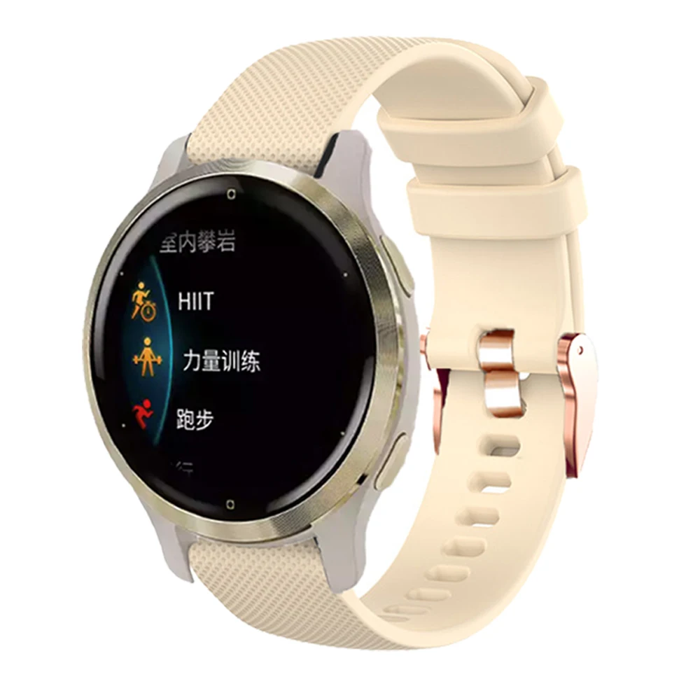 18 20 มม.สายนาฬิกาซิลิโคนสําหรับ Garmin Venu 2 Plus 2S SQ สายรัดข้อมือ Vivoactive 3 3t 3S 4S Forerunner 245 645 55 สร้อยข้อมือ
