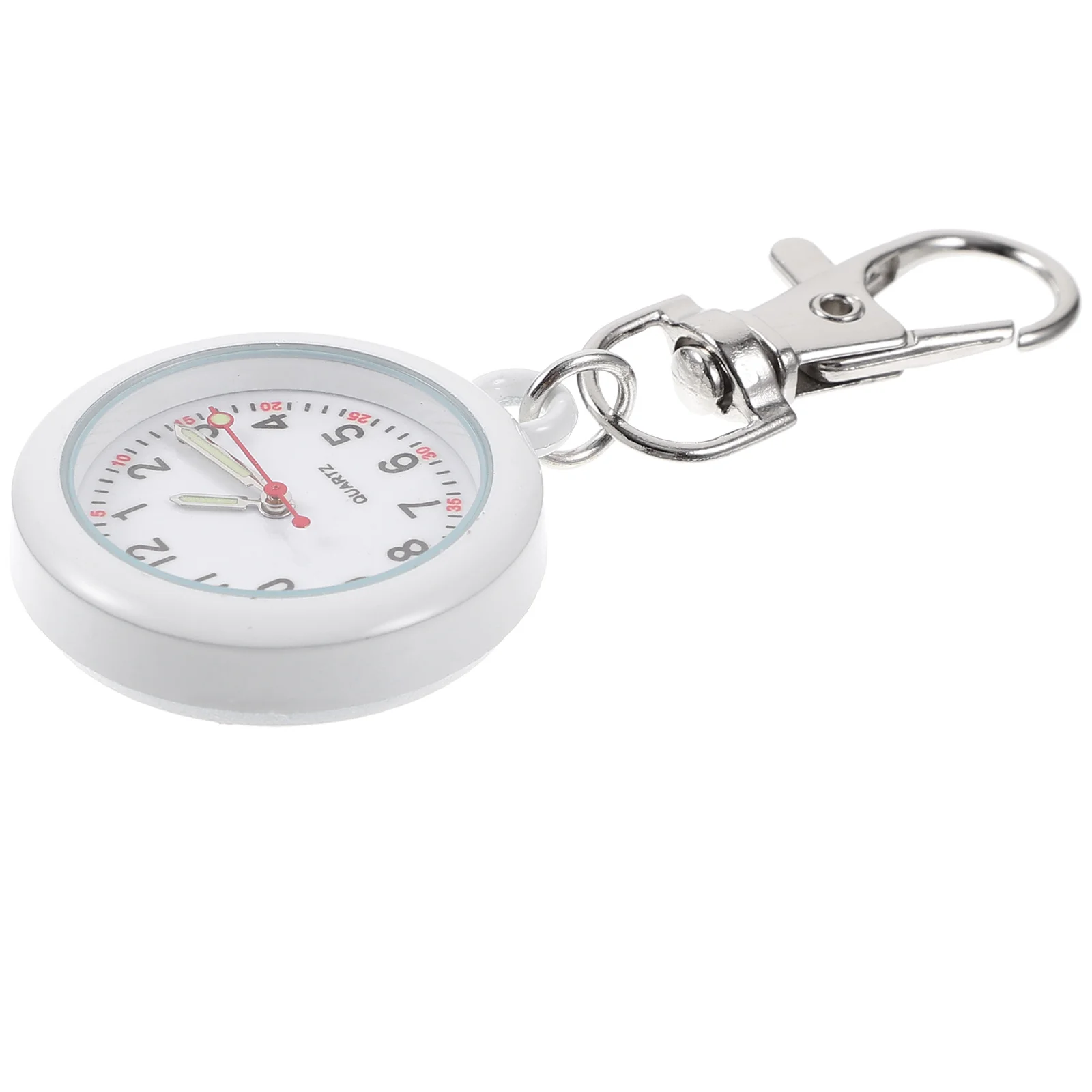 

Clip on Nurse Watch Stainless Steel Silicone Clear Display Exquisite Workmanship Portable Unique Gift for Medical Workers