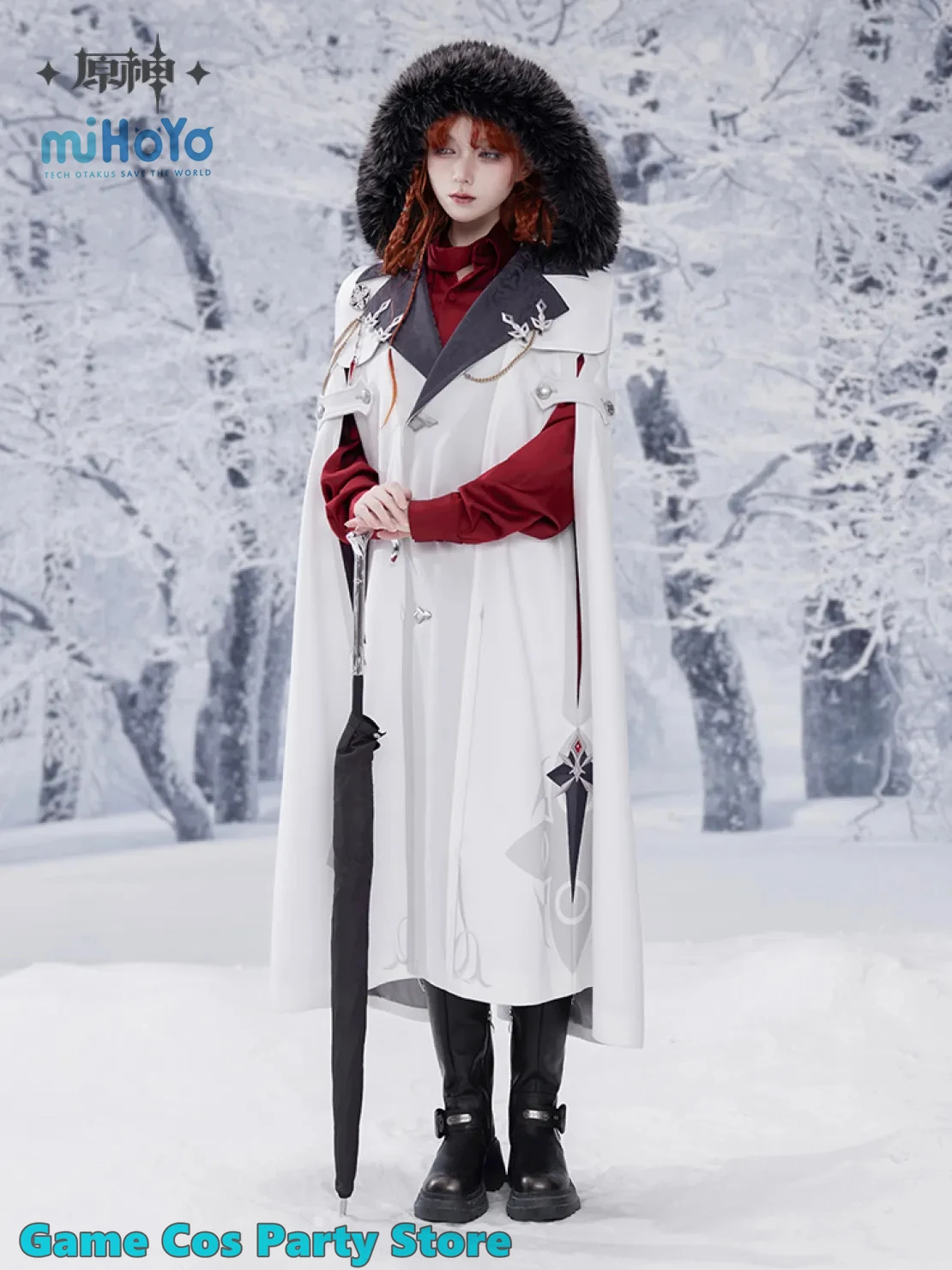 

[Genuine] Genshin Impact Fatui Harbingers Frost And Flame Theme Cloak Childe Wanderer Cosplay Costumes Cape Hat Brooch Pendant