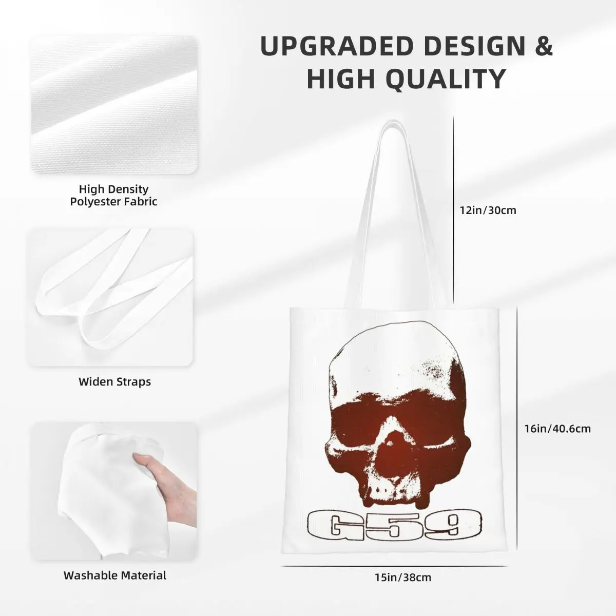 Suicideboys G59 GREY59 Skull accessori Canvas Tote Bag per le donne stile semplice G 59 record borse Casual Handbang