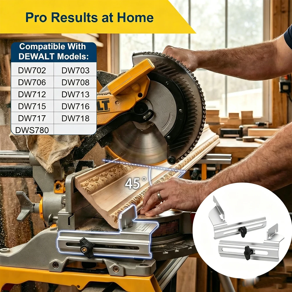 

Crown Molding Cutting Tool Miter Saw Stop Gauge Vertical Precision Trim Positioner for DeWalt Woodworking Angle Guide Accessorie
