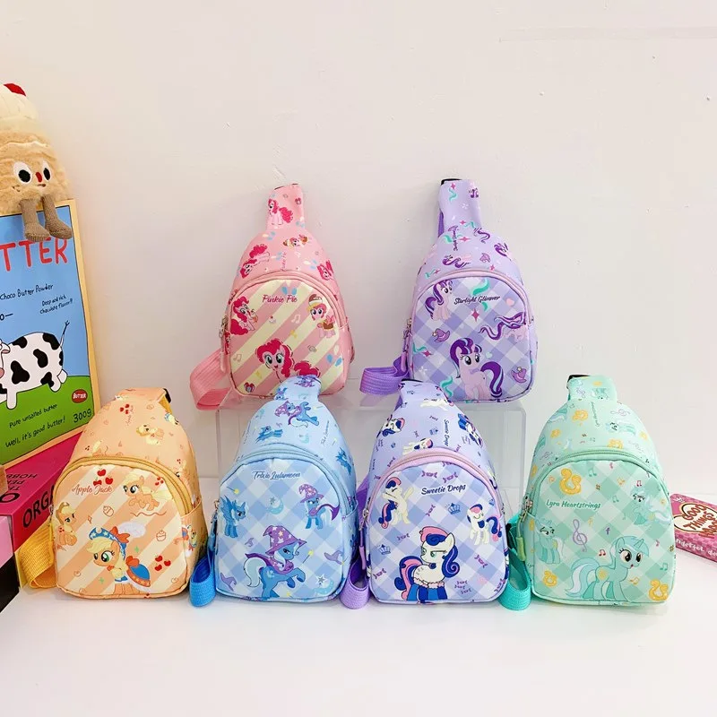 My Little Ponys Shoulder Bags Girls New Kawaii Unicorn Crossbody Bag Kids Outdoor Sports Chest Pack Children Travel Purse Gift