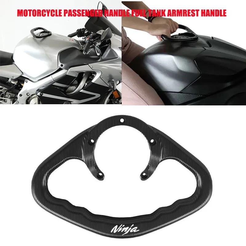 

for Kawasaki NINJA ZX6R ZX-6RR ZX-9R ZX10R ZX14R Motorcycle CNC Aluminum Fuel Tank Armrest Passenger Handle Grips Accessories