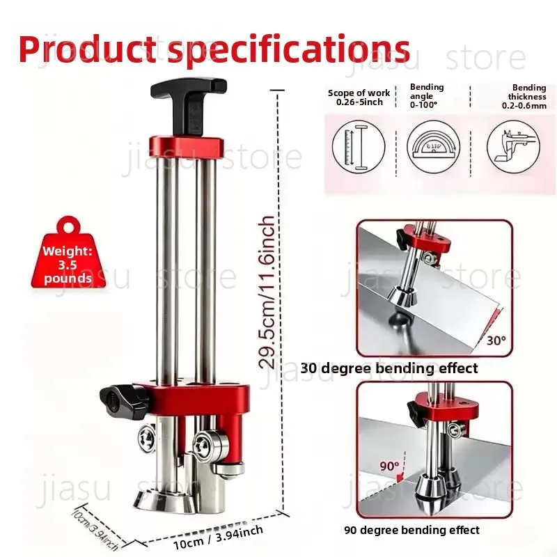 Portable Metal Sheet Roller Bender One-Station Bending Tool for Roof Installation