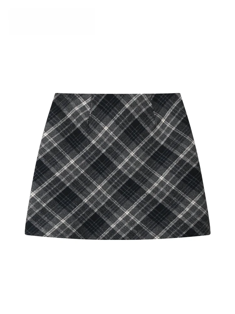 

Юбка А-силуэта с высокой талией для женщин больших размеров: новая весенняя коллекция, ретро-стиль, стройнящая, универсальная, модная, для девушек больших размеров