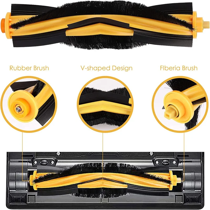 Для Ecovacs DEEBOOT OZMO T8+ / T8 AIVI / T8 Max Ecovacs DEBOT N8+ / N8 Plus / N8 Pro Запасные части Основная боковая щетка