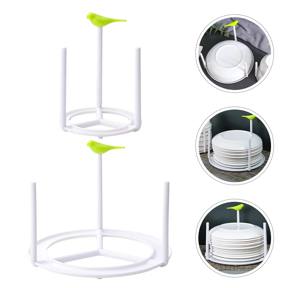 

2 Pcs Dish Storage Rack Drainer Drying Kitchen over The Sink Racks Draining Bowl for Compact