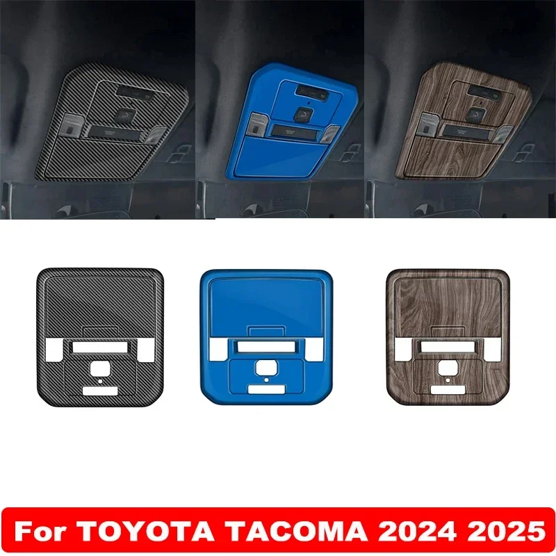 

For TOYOTA TACOMA 2024 2025Car Carbon Fibre Front Reading Switch Light Lamp Frame Cover Trim Sticker Accessories