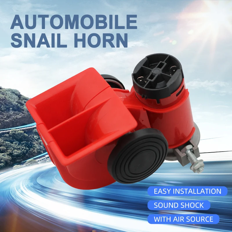 Snail Air loud horn 12V 150db dual tone trumpet electric Air Horn with Compressor for Motorcycles Train Car Truck