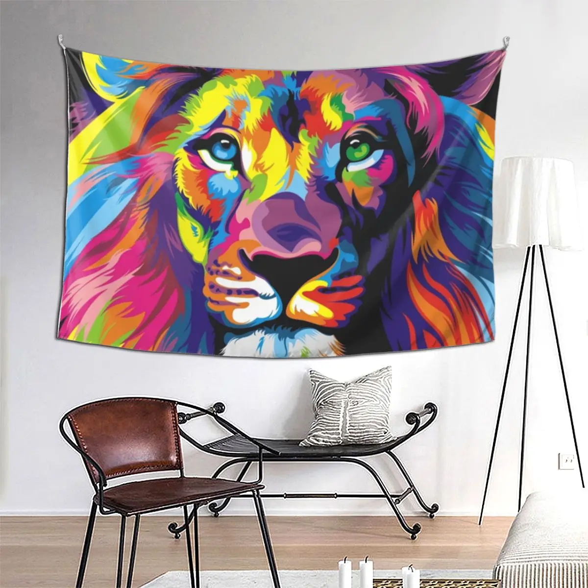 

Бэнкси Радуга Лев граффити поп-арт живопись гобелен забавные настенные эстетические домашние гобелены для гостиной комнаты в общежитии