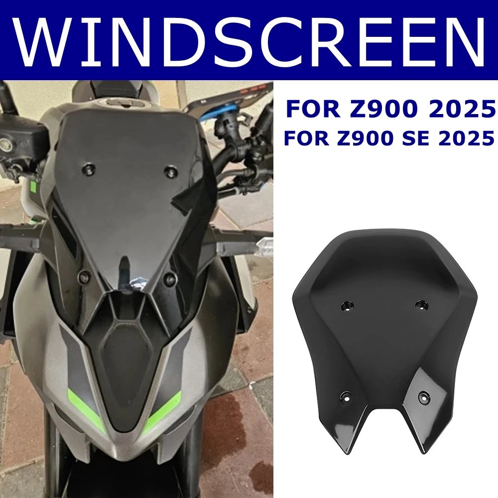 

Z900 Motorcycle Touring Windshield Windscreen For Kawasaki Z 900 SE ABS 2025 Large Tall Visor Wind Deflectors Protection Cover