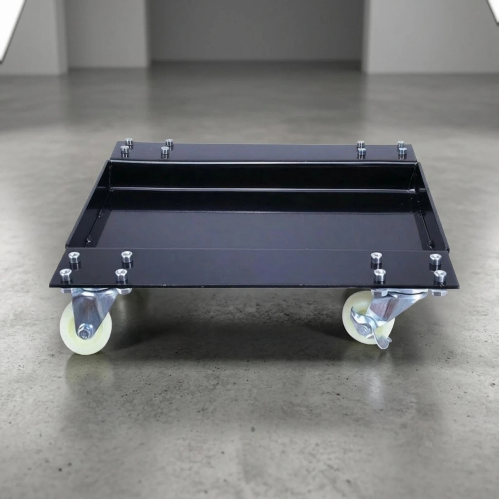 Motorcycle Lift Base Black Metal Motorcycle Lift Platform Caster Wheel Base Open Center Vehicle Equipment Portable 5