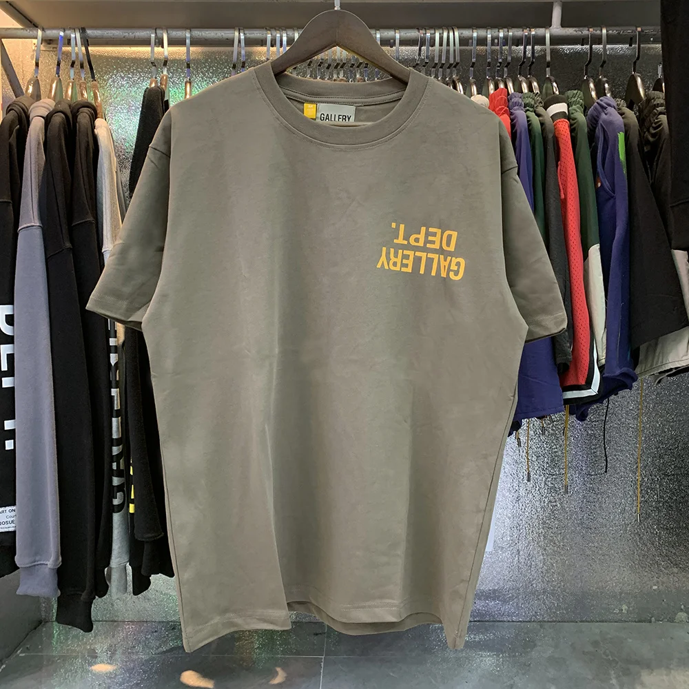 New GALLERYDEPT Printed with Washed Oversized 100% cotton Men Women T-shirts Y2K Fashion streetwear