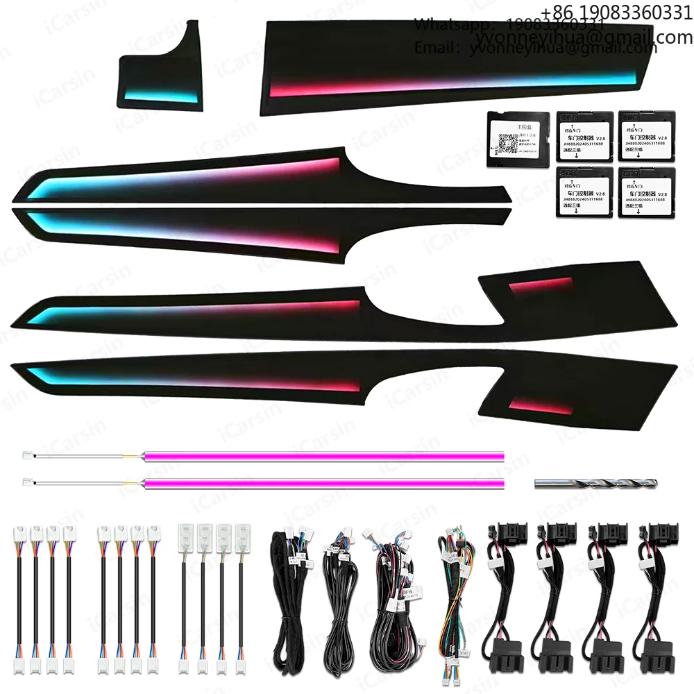 

Оновление ICarsin Symphony, светодиодное освещение салона автомобиля для Porsche Panamera 970, 2010-2016 годов, аксессуары для декоративной отделки, полоса