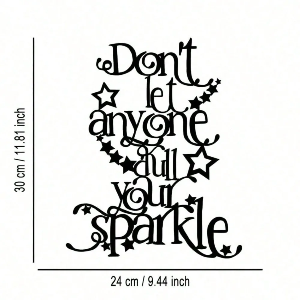 CIFBUY Never Let Anyone Dim Your Shine Metal Wall Art Iron Sign Plaque Gift Easy to Hang