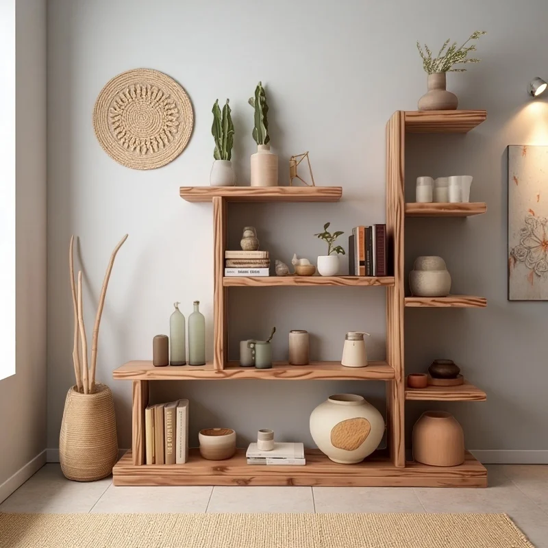

Bookshelf Retro log Bogu shelf B & B Hotel Shelf Chinese antique furniture Duobao Pavilion display shelf