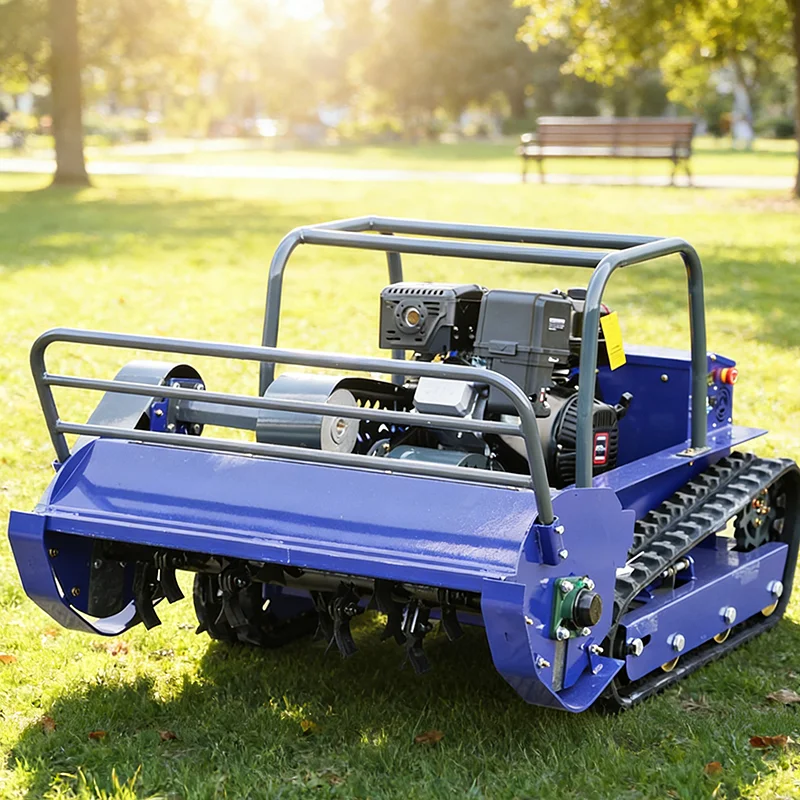 

Газонокосилка с дистанционным управлением и одной кнопкой, гусеничный вездеход, нулевое вращение для ферм и садов