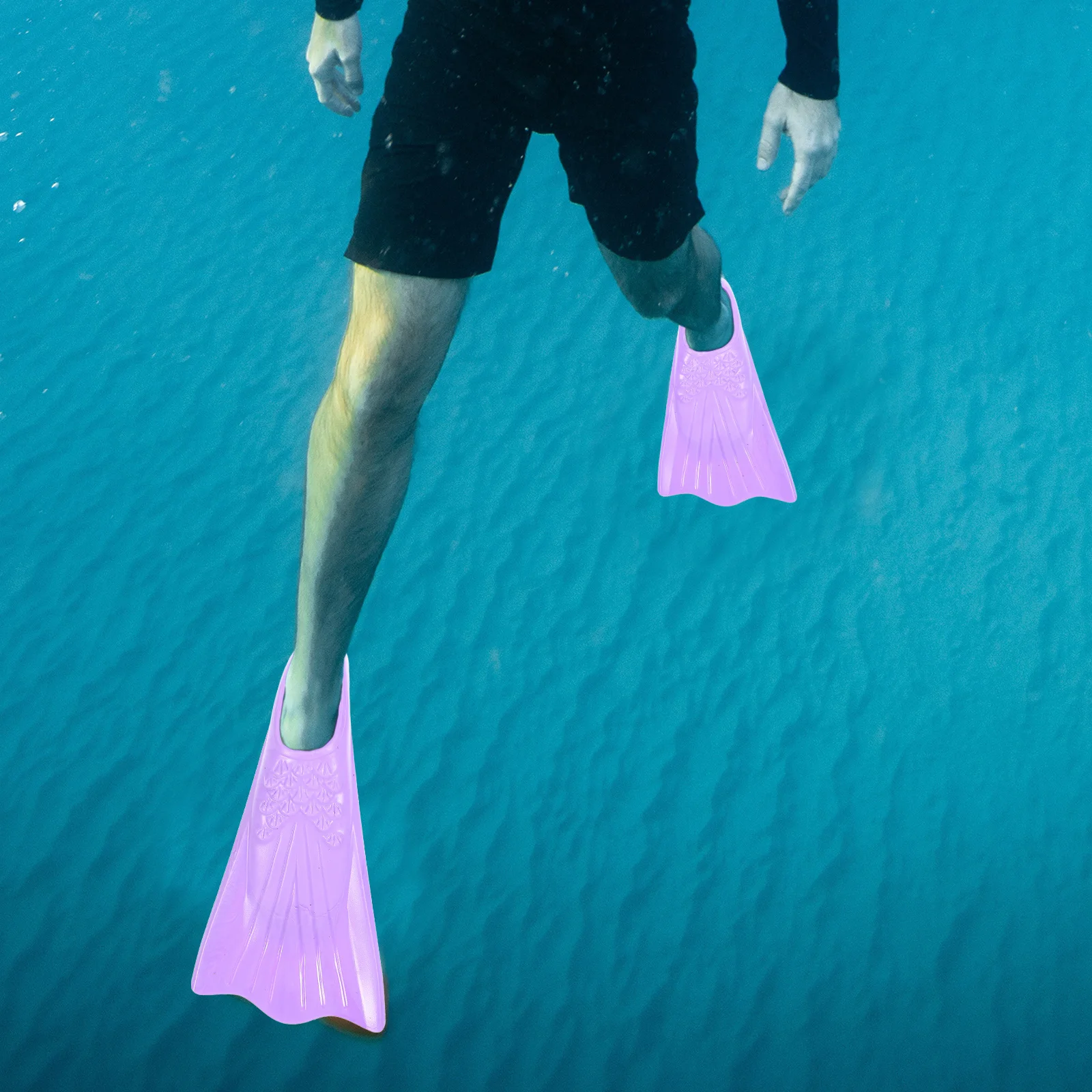 

1Pair Silicone Short Flexible Comfortable Lightweight Portable Swimming Snorkeling Diving Flippers Swim Gear