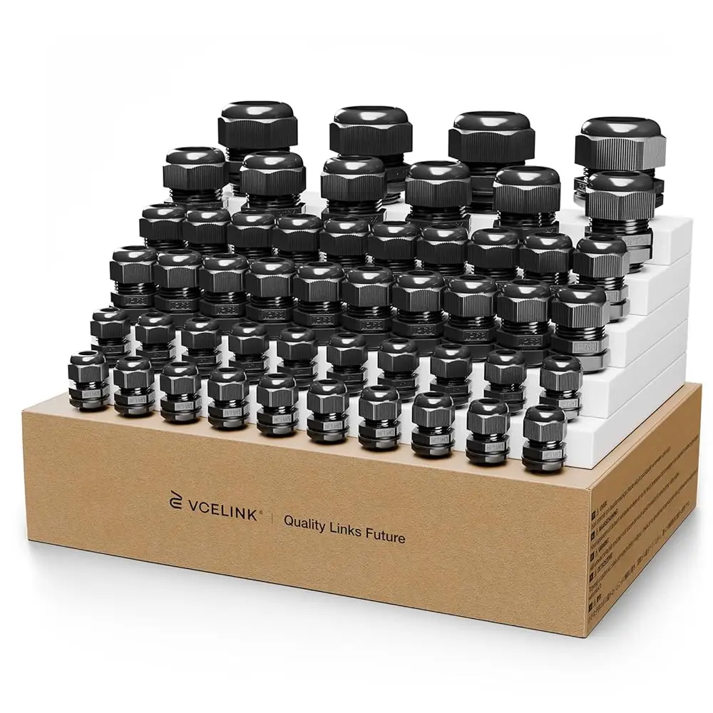 

Комплект кабельных вводов из нейлона, водонепроницаемый, 50 шт., IP68, соединители для кабеля, NPT1/4, 1/2, 3/4, 1, 1-1/4, для ввода проводов, с защитой от перегибов