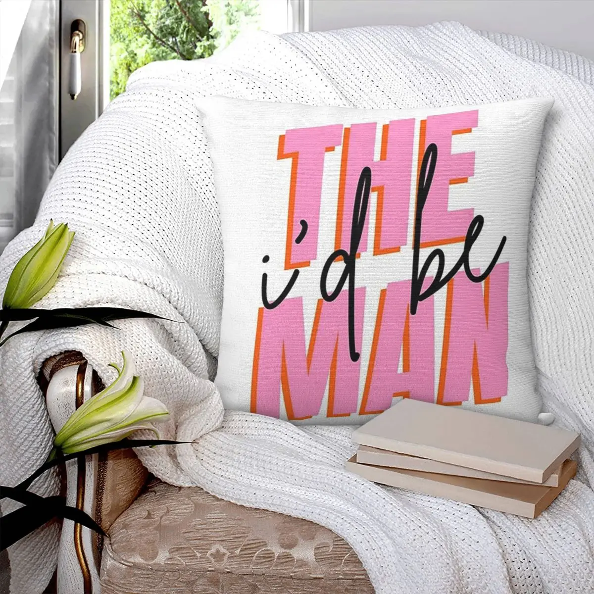 I'd Be The Ma Square Pillowcase Pillow Cover Polyester Cushion Zip Decorative Comfort Throw Pillow for Home Sofa