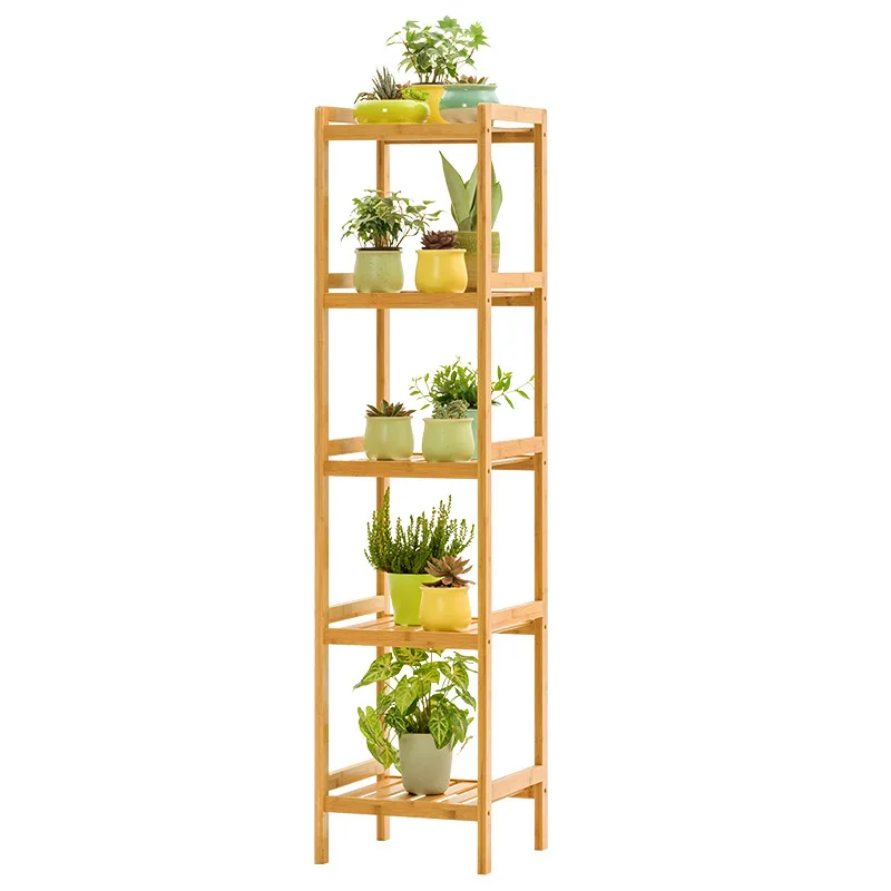 

Balcony flower stand flower pot plant stand Balcony movable living room hall indoor wooden floor flower stand bold