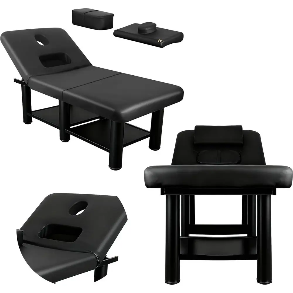 

Массажный стол с регулируемой спинкой, из прочной искусственной кожи, идеально подходит для физиотерапии и спа-процедур