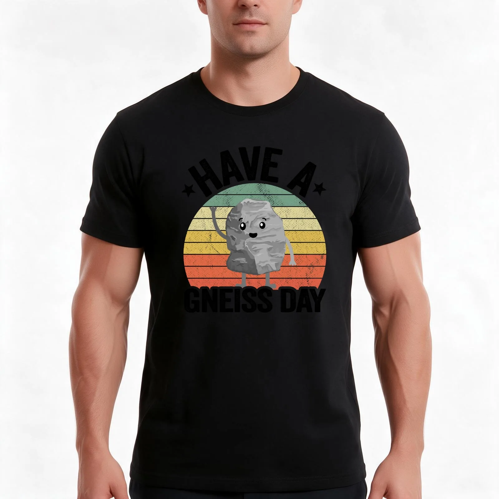 Have A Gneiss Day Geology Pun Rock Collector Geologist T-Shirt Summer Casual Cotton Tee Oversized Streetwear Tops 100% Cotton