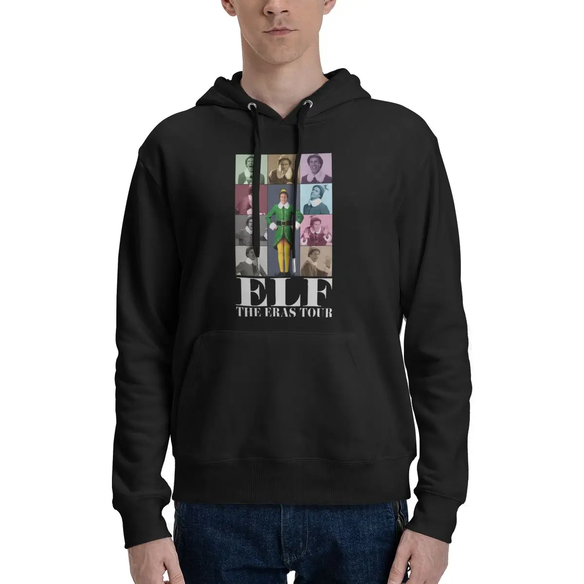 Buddys Elf Christmas The Eras Tour Essential Men's Hoodie Applicable to Spring and winter festivals Men's hoodie