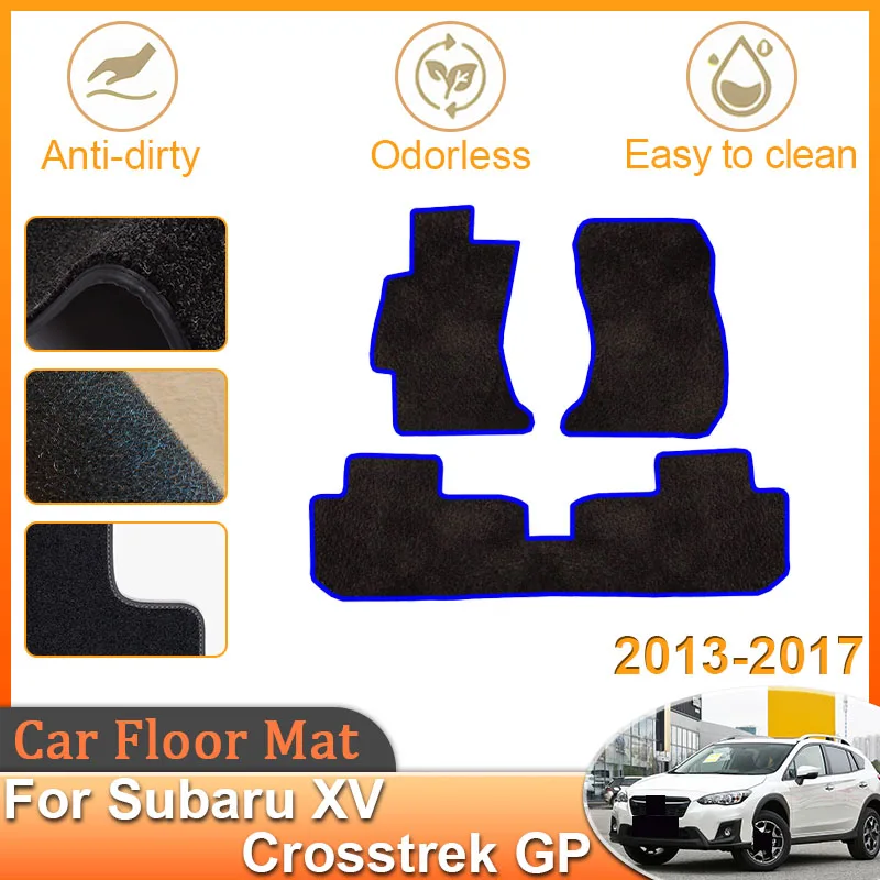 

Car Floor Mats Panel Footpads Carpets Cover For Subaru XV Crosstrek GP 2013~2017 2014 Foot Pad Sticker Auto Interior Accessories
