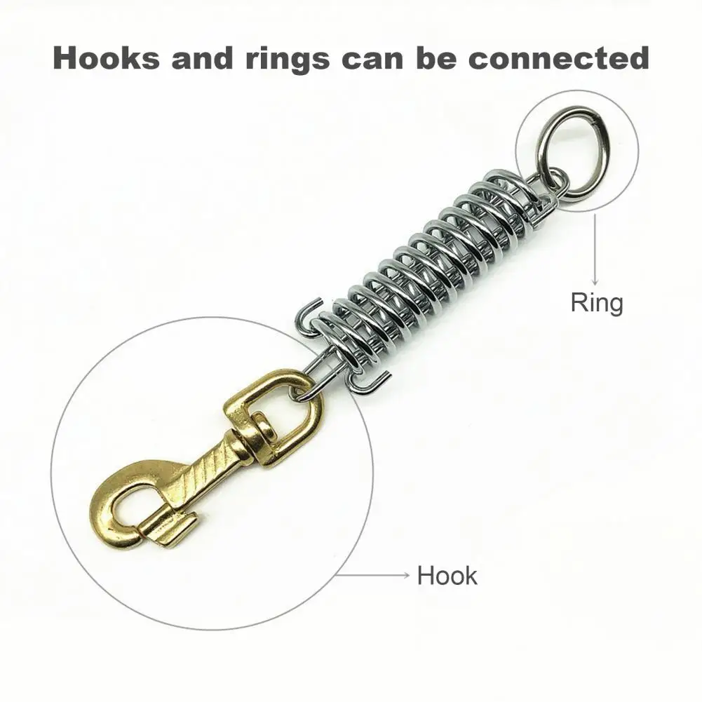 Beach Tent Rope Fastener Heavy Duty Steel Dog Leash Shock Absorbing Spring Buckle for Training Camping for Outdoor