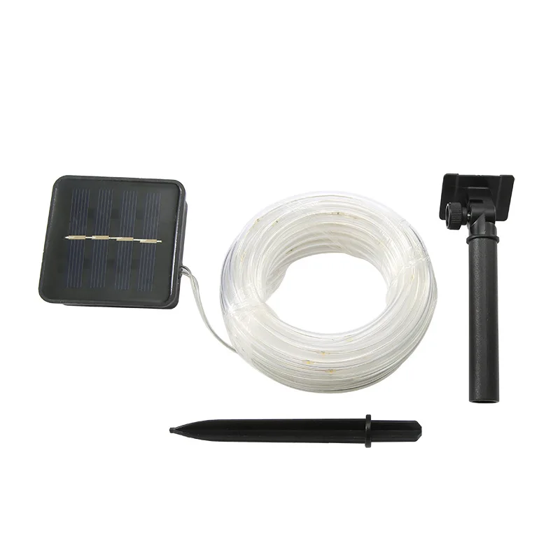Solar Tube String Light Outdoor Waterproof 8 Modes Transparent Hose LED Lights For Garden Wedding Party Christmas Holiday