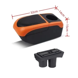 For Citroen C2 C3 armrest box For Peugeot 301 Car Armrest Citroen C-elysee Storage Box with Cup Holder USB Accessorissories
