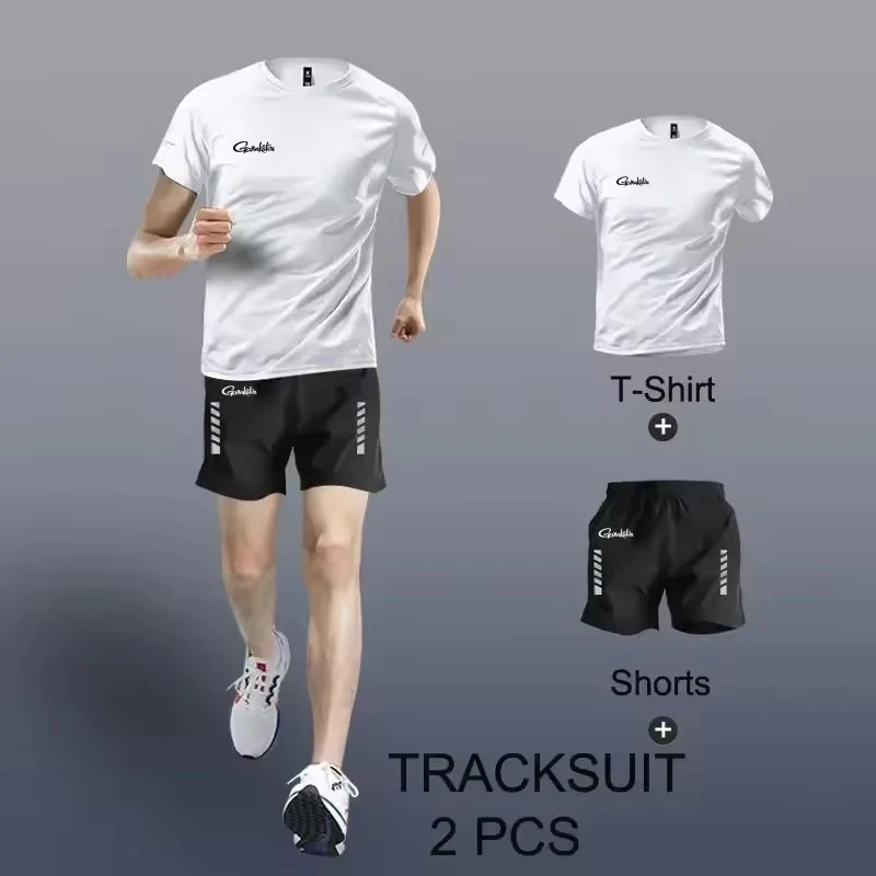 

Men Clothing Sportswear Gamakatsu Fishing Suits Running Set Sport Outdoor Jogging Quick Dry Tight 5-Piece Rashguard