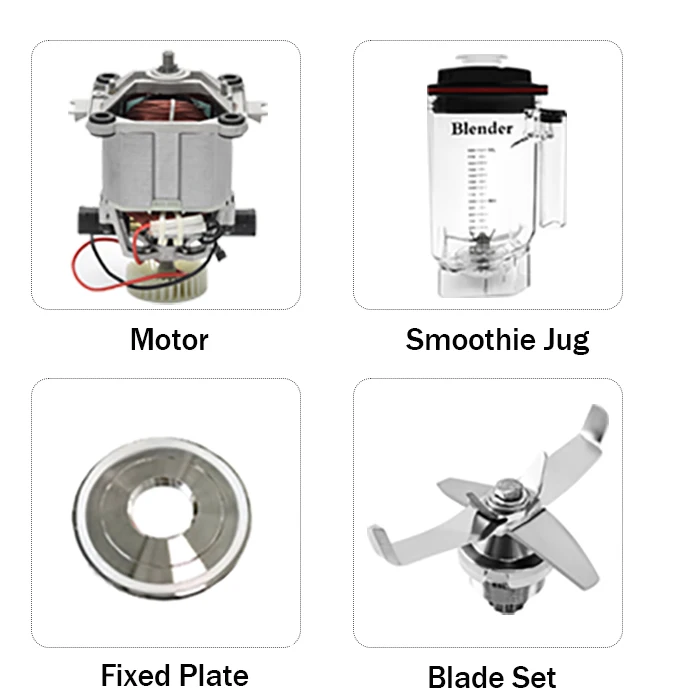 

High Power 1.8L Commercial Kitchen Equipment White Heavy Duty Blender Smoothie Mixer Blender With Sound Cover