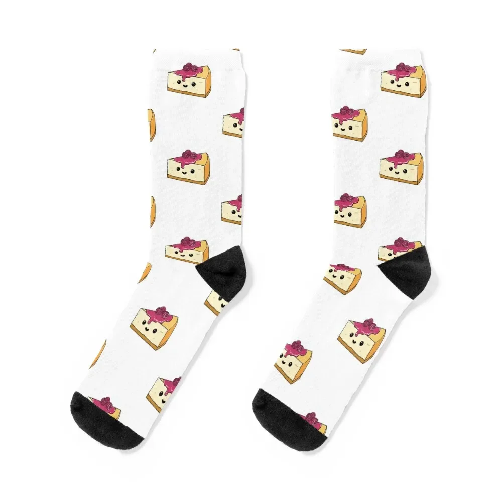 Cheesecake kawaii with raspberries Socks Rugby Stockings compression aesthetic Socks Ladies Men's