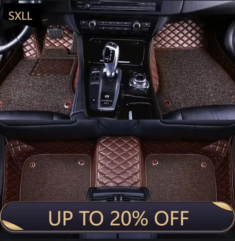 

SXLL New 5D leather plush surface universal fit car floor mat