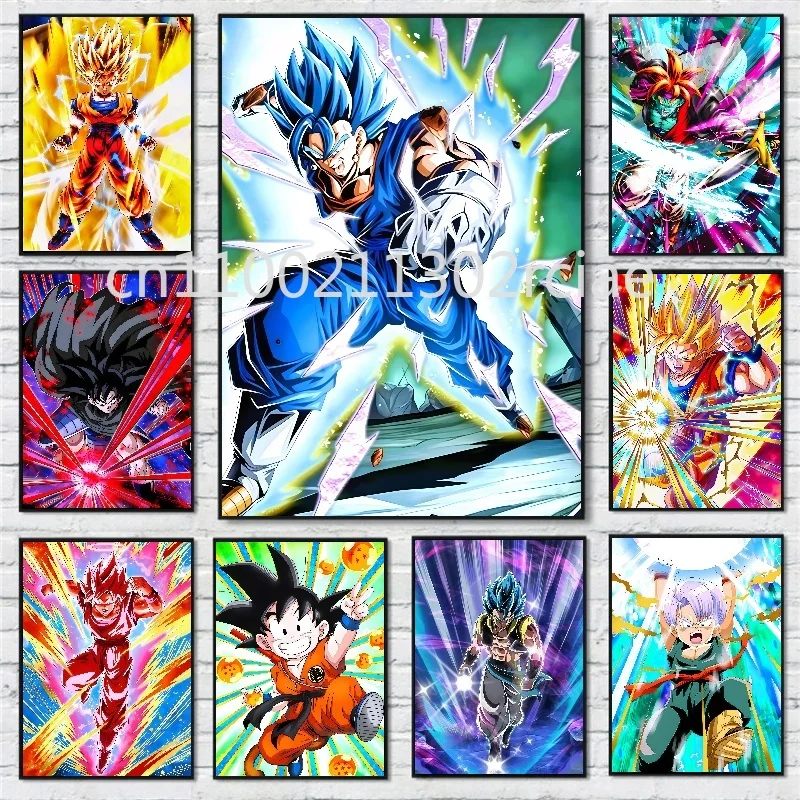 

Classic Hot-blooded Anime Super Saiyan Dragon Ball Poster Goku Vegeta Canvas Painting Home Wall Art Decoration Mural Gift