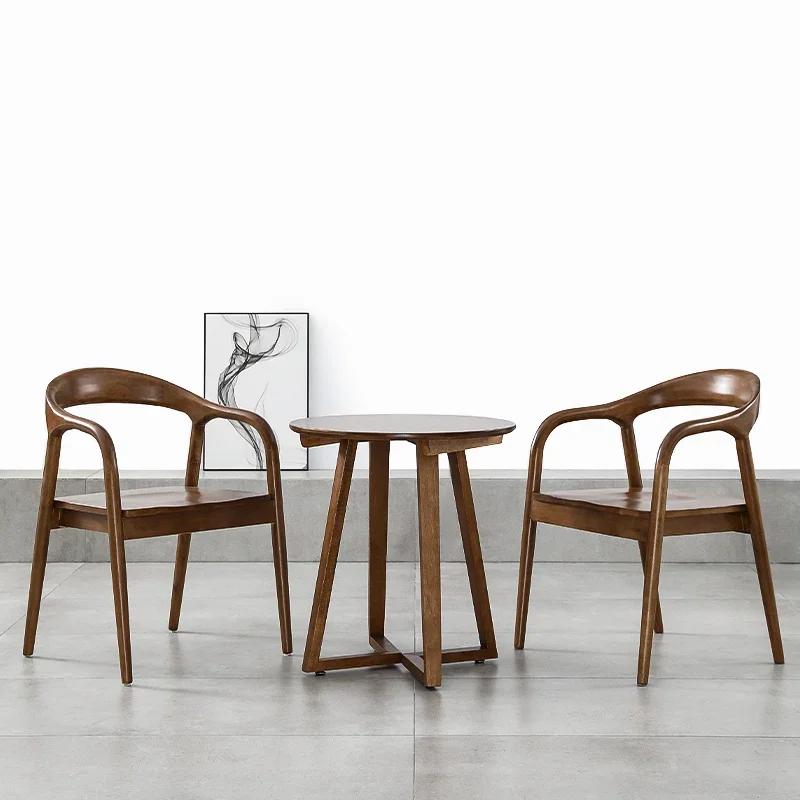 

Restaurant Waiting Dining Chair Living Room Minimalist Wooden Luxury Armchair Designer Outdoor Meble Ogrodowe Balcony Furniture