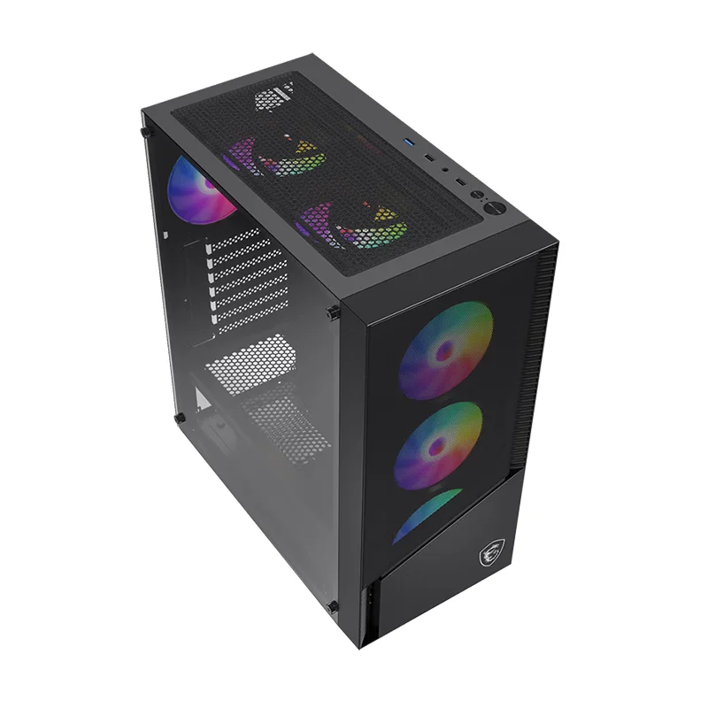 MSI PAG SHIELD 200L PC Case Dragon Ling Side-permeable Glass Chassis Gaming E-sports Office Desktop Computer Case ITX Case 2024