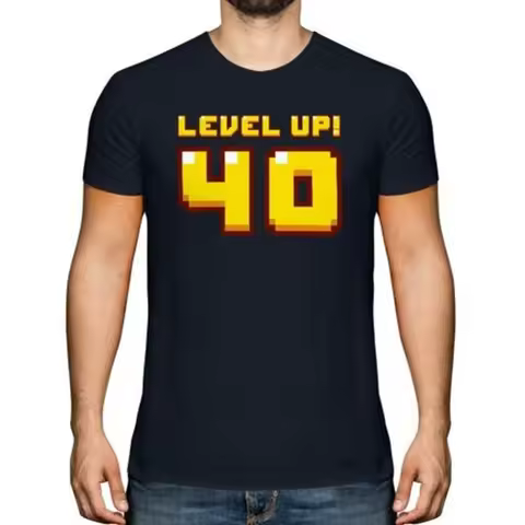 Funny 40TH Birthday Gift for Gamers 40 Geek High Level T-Shirt