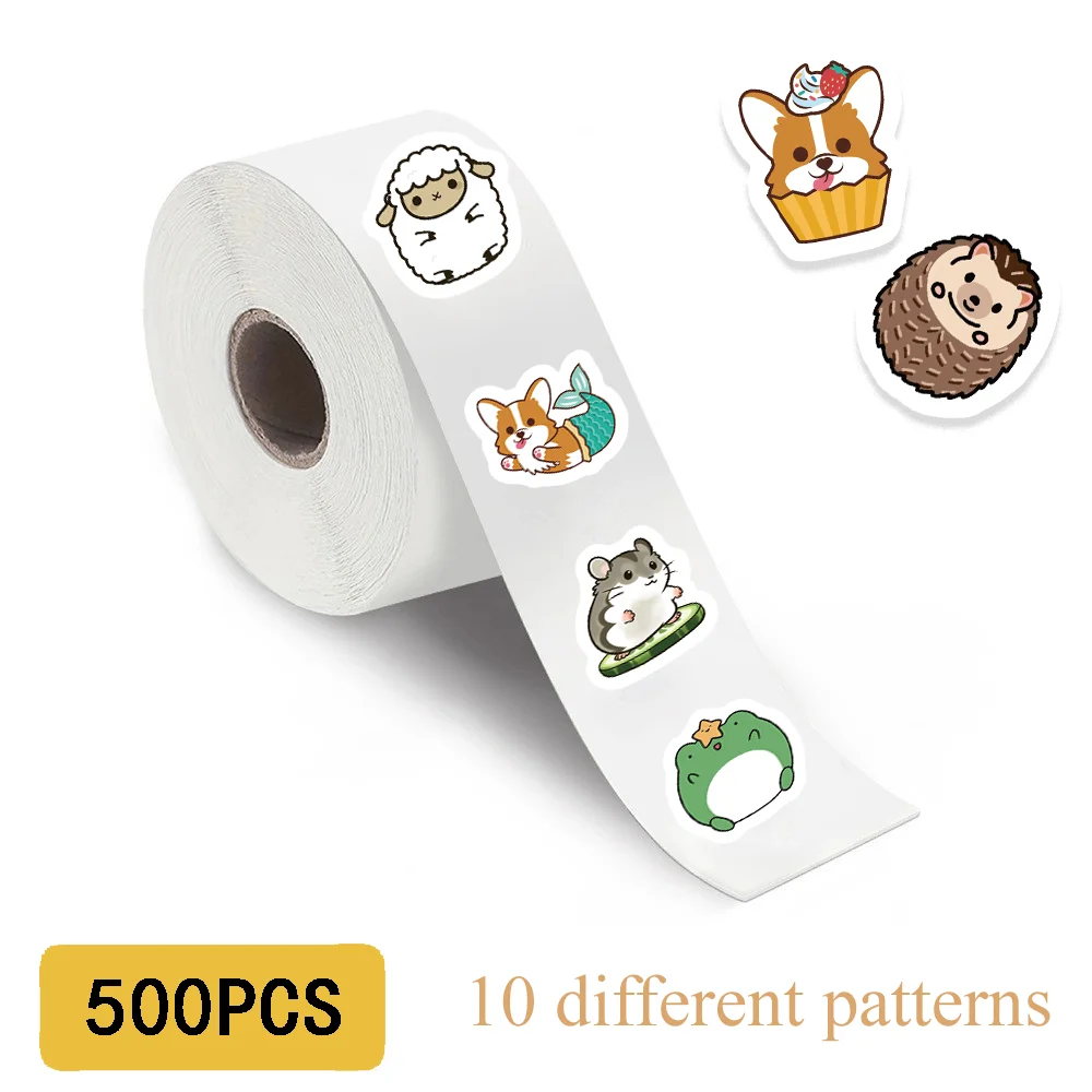 500pcs Cartoon Animal Sticker Cute Frog Dog Sheep Dolphin Sticker DIY Gift Decoration Laptop Stationery Notebook Luggage Labels