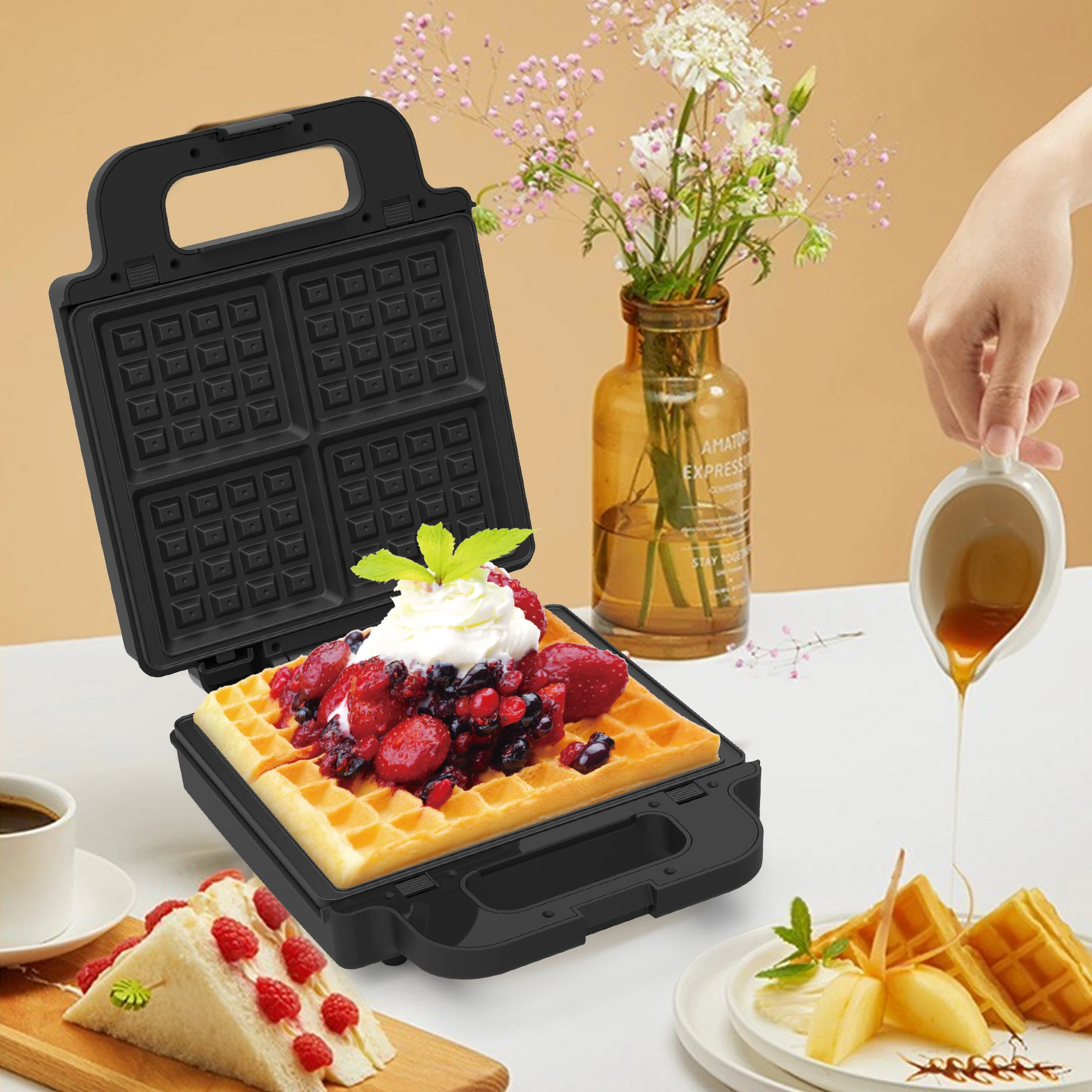 Fdit Fabricant de beignets Donut Maker Easy Release Double Face Heating Fdit Fabricant de beignets Donut Maker Easy Release Double Face Heating