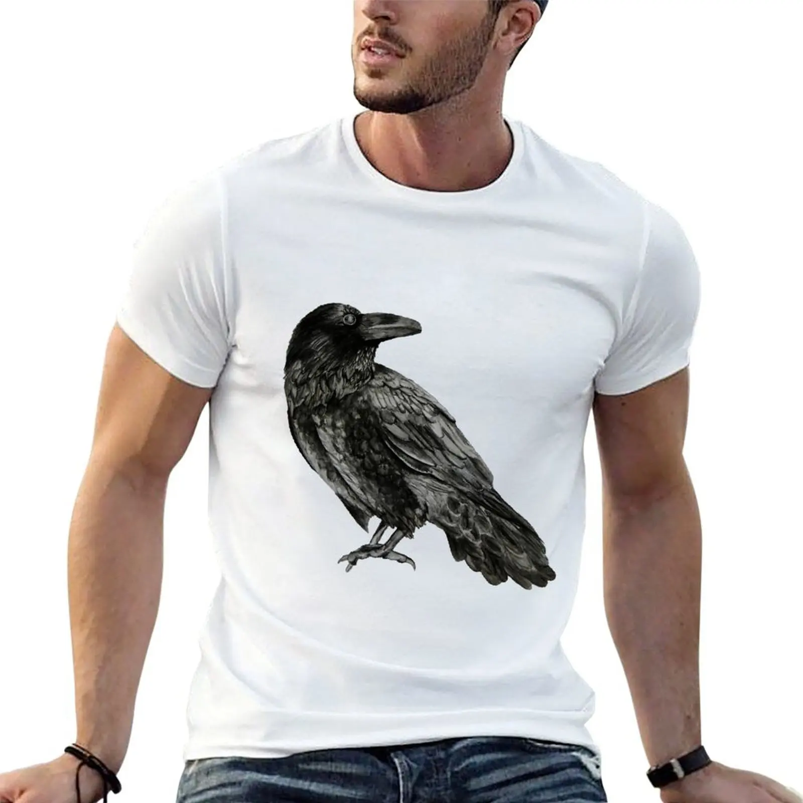 

Raven T-Shirt cotton t shirts man 100% man graphic t shirt T-Shirt