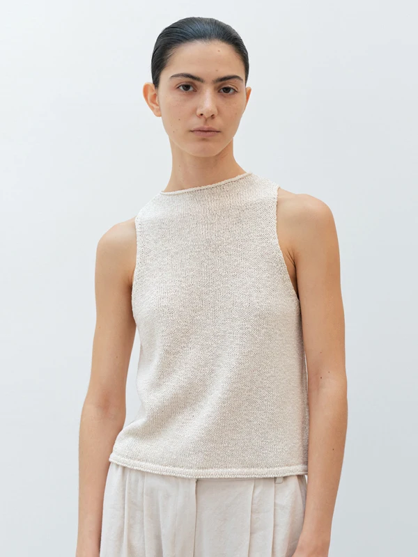 

Утягивающий вязаный жилет, женский весенне-летний новый жилет с бретельками Sle MOIA, повседневная одежда из смеси хлопка