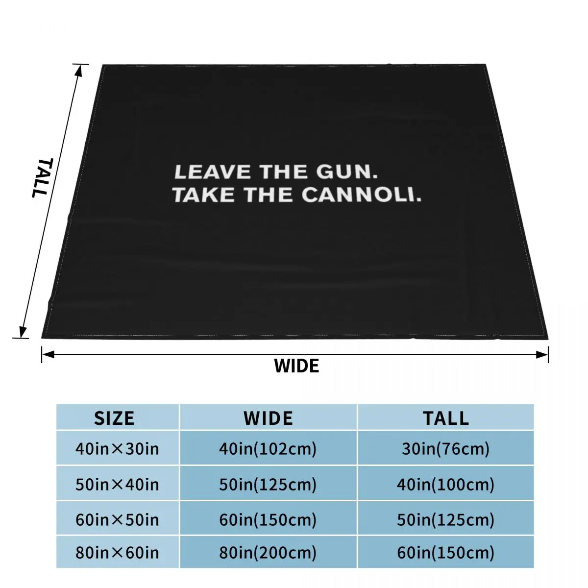 Leave the gun. Take the cannoli Throw Blanket anime blanket Luxury St Blanket