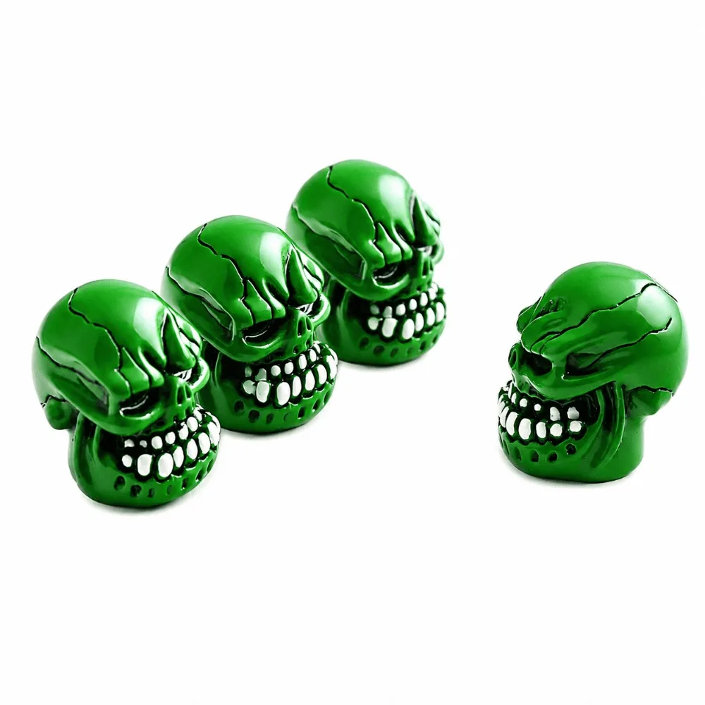 Skull Tire Valve Stem Caps For Universal Car Motorcycle Bicycle Resin Wheel Air Valve Cover Auto Styling Accessories Decor Parts 3