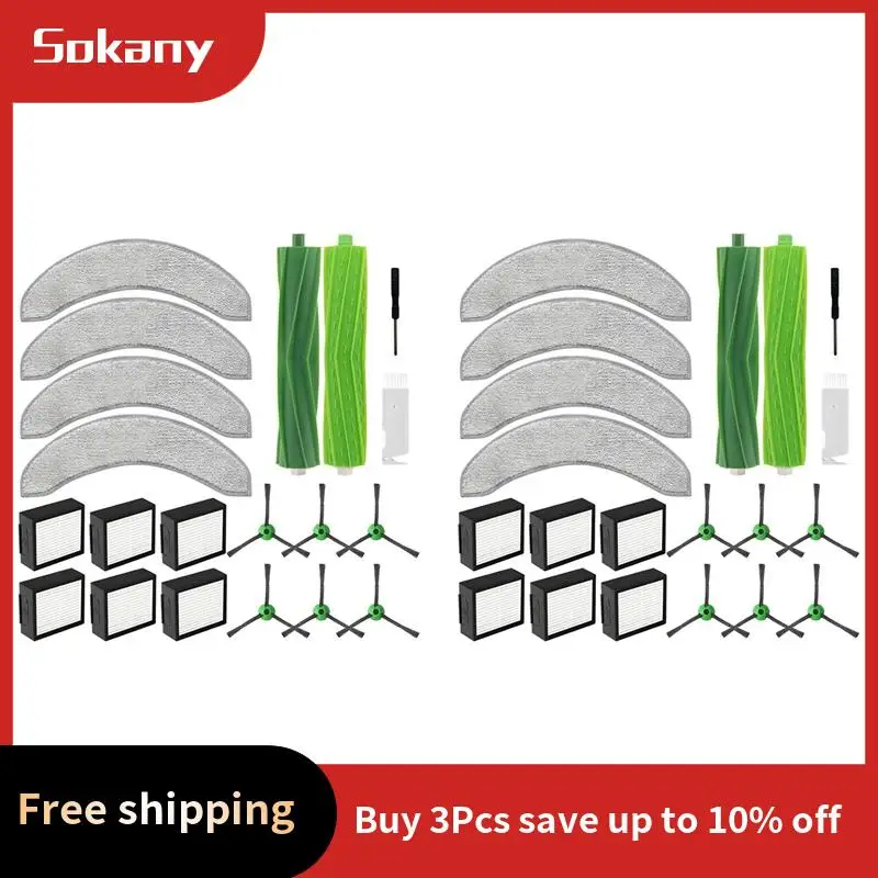 A68M-2 Set Replacement Parts For Irobot Roomba Combo J7+J9+ Main Side Brush Hepa Filter Mop Cloth Accessories