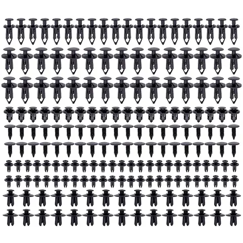 190Pcs Auto Fender Liner Clips Plastic Auto Push Pin Rivets Set Car Plastic Rivets Fasteners Door Trim Panel Fender Clips